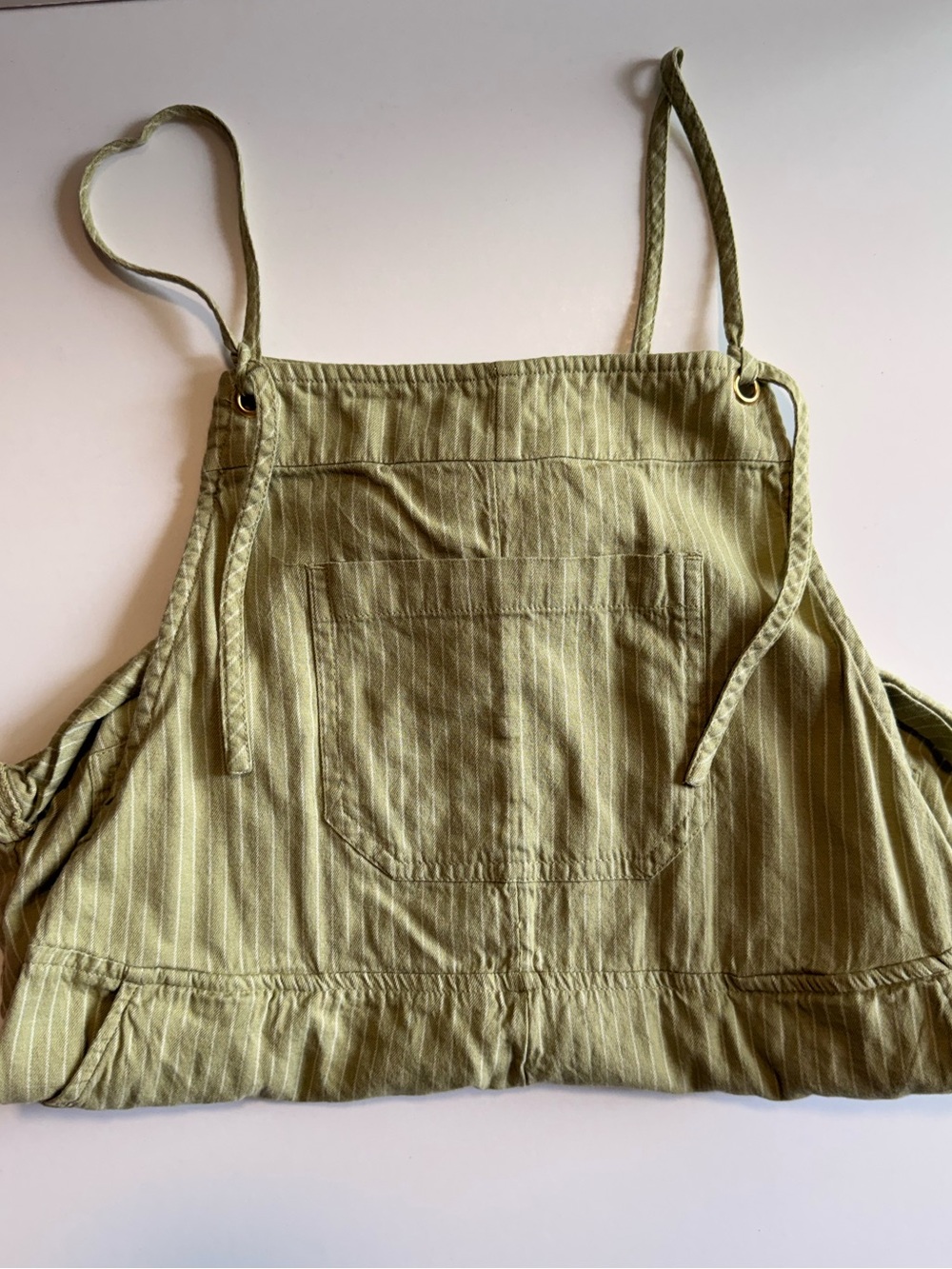 BILLABONG Olive Green Pinstripe Overalls Skirt
